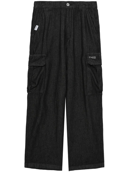 Wide-Leg Cotton Trousers