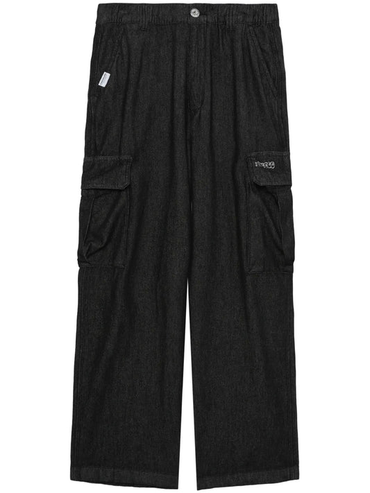 Wide-Leg Cotton Trousers