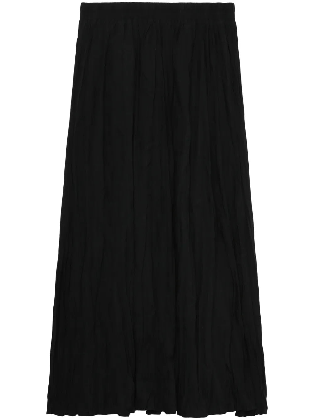 High-Rise Crinkled Midi Skirt