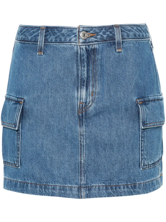 Denim Cargo Skirt