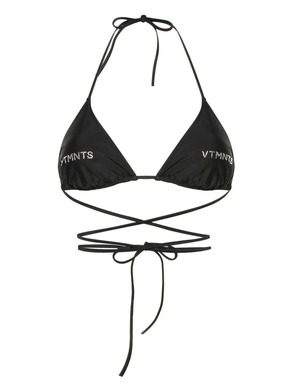 Rhinestone-Embellished Bikini Top