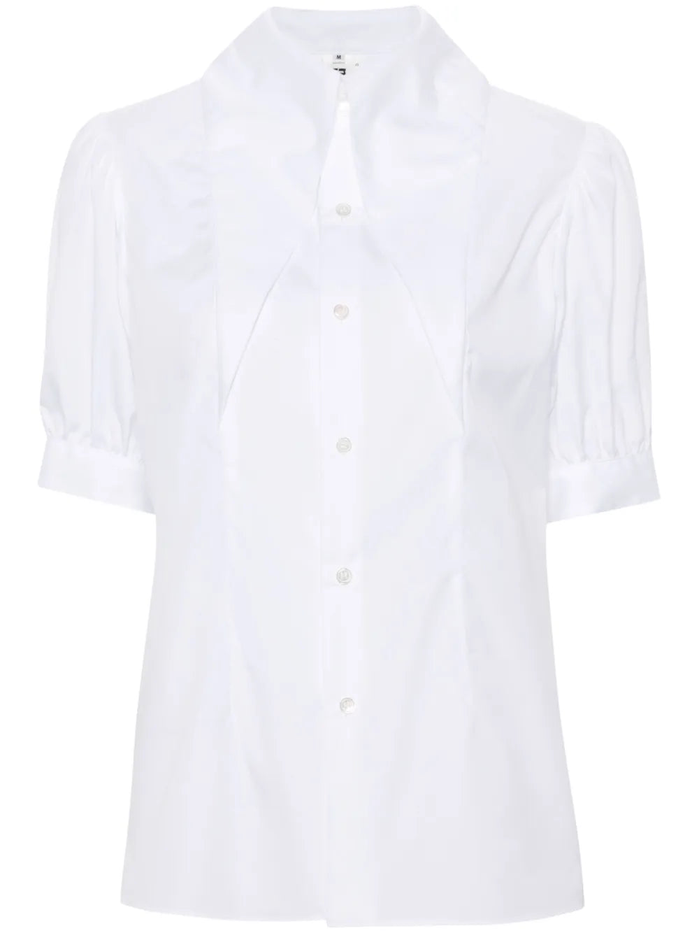 Long-Collar Puff-Sleeves Shirt
