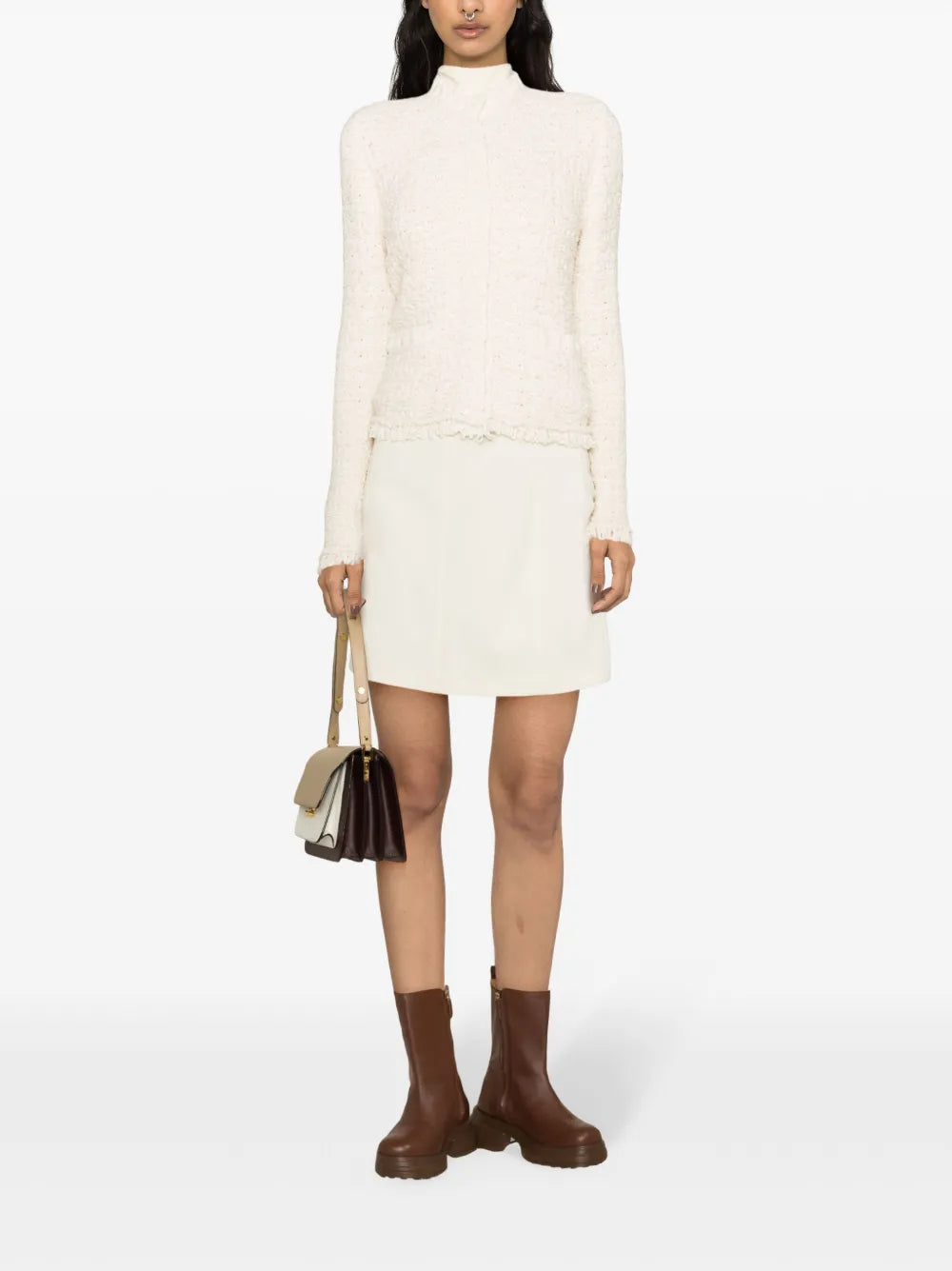 Bouclé Puffer Jacket