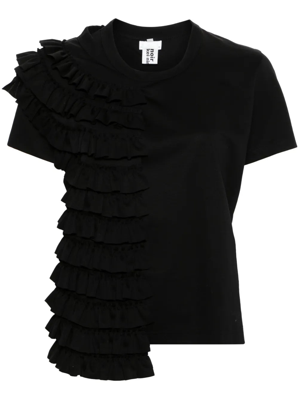 Ruffled-Layer Cotton T-Shirt