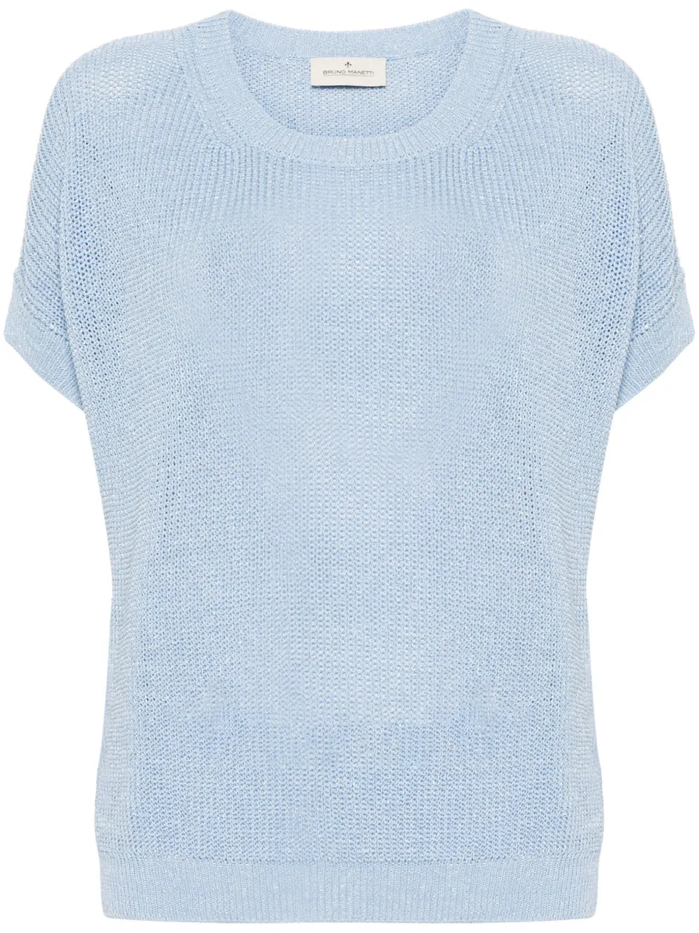 Metallic-Threading Open-Knit Jumper