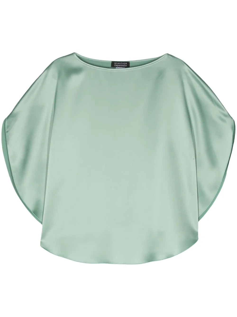 Tonal Stitching Satin-Finish Blouse