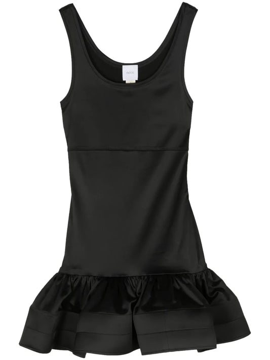 Ruffled Satin Tank Dress