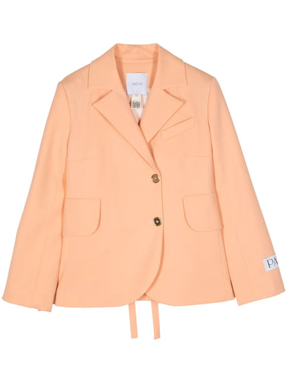 Lace-Up Wool Blazer