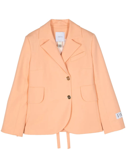 Lace-Up Wool Blazer