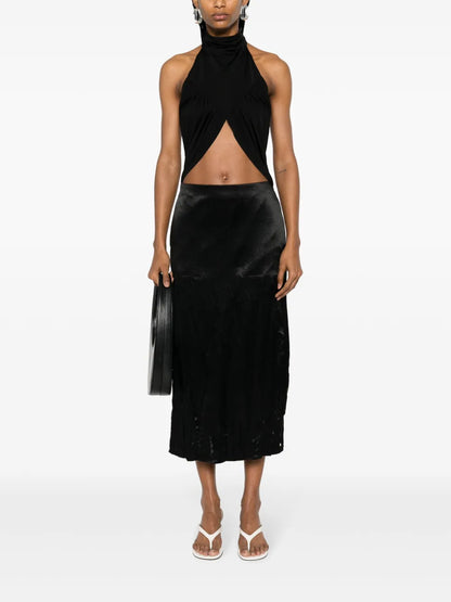 Satin Midi Skirt