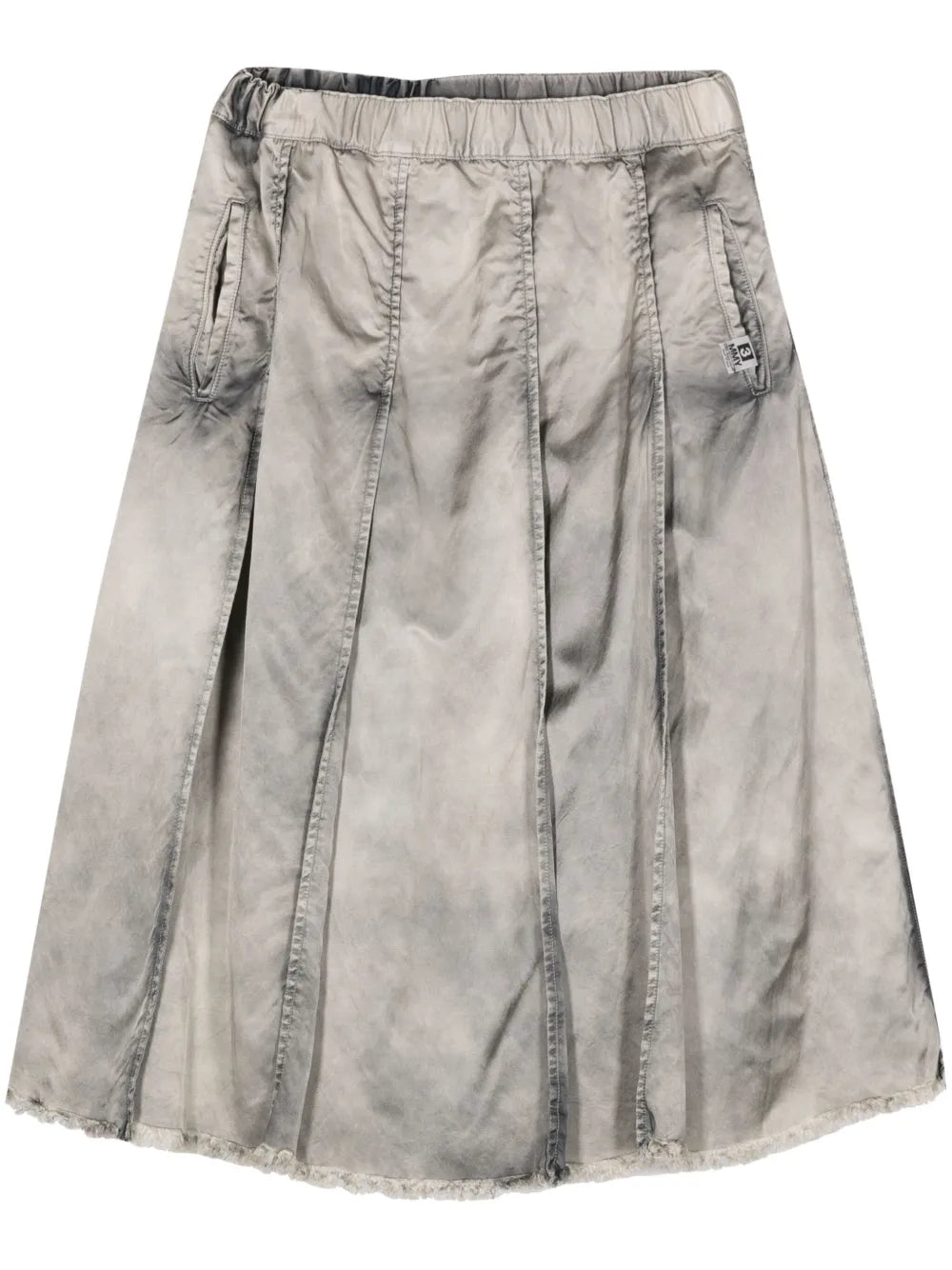 Pleated Denim Skirt