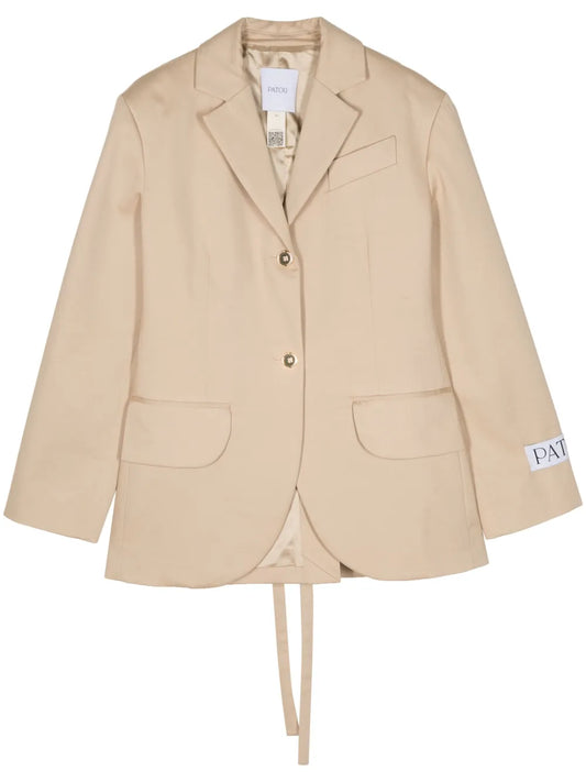 Lace-Up Cotton Blazer