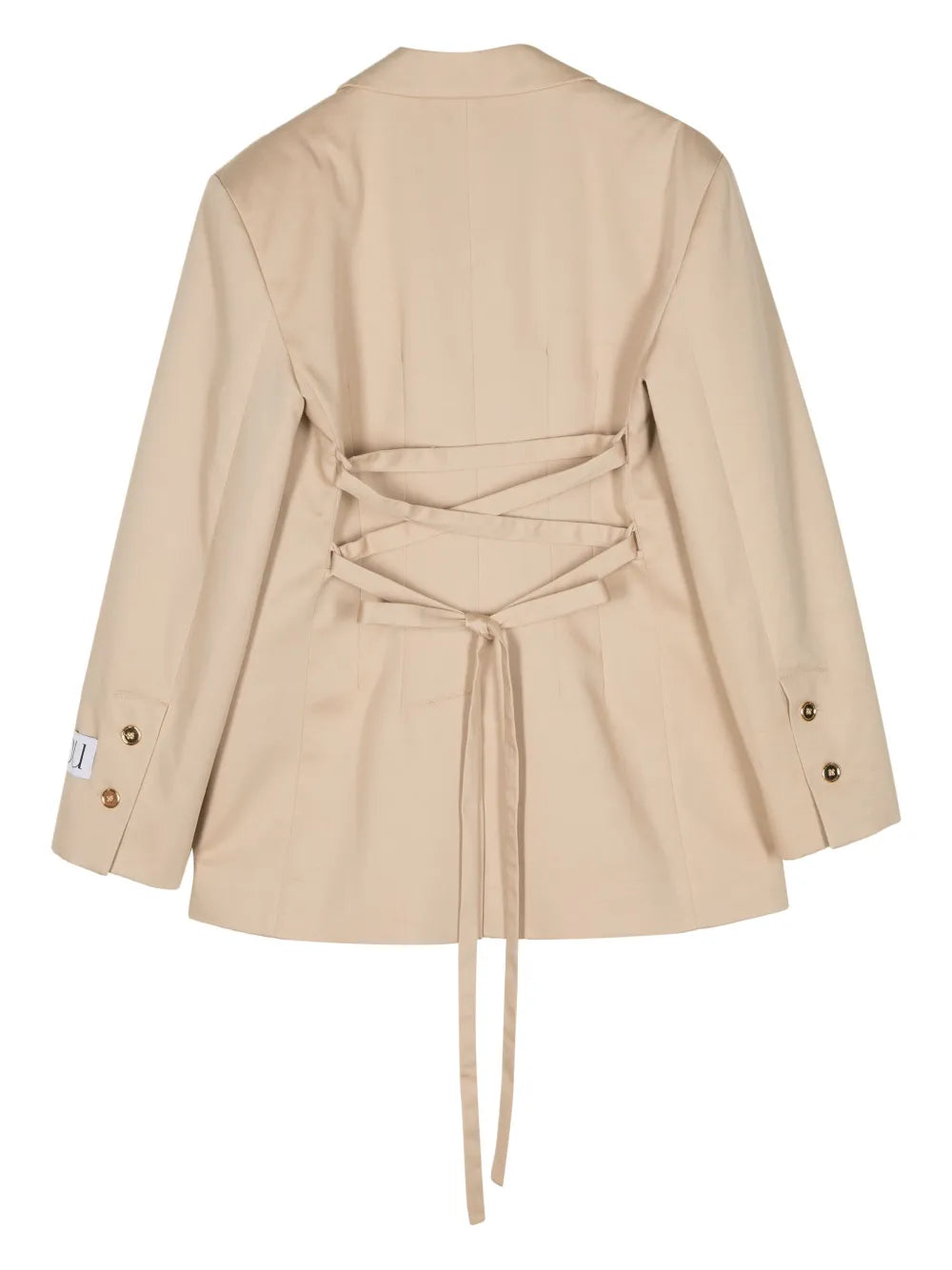 Lace-Up Cotton Blazer