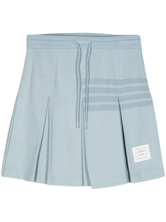 4-Bar Knitted Pleated Skirt