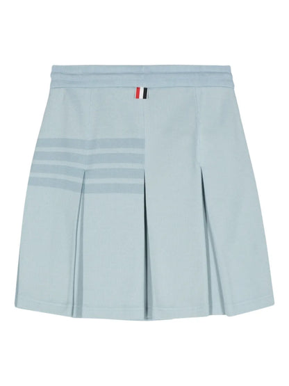 4-Bar Knitted Pleated Skirt