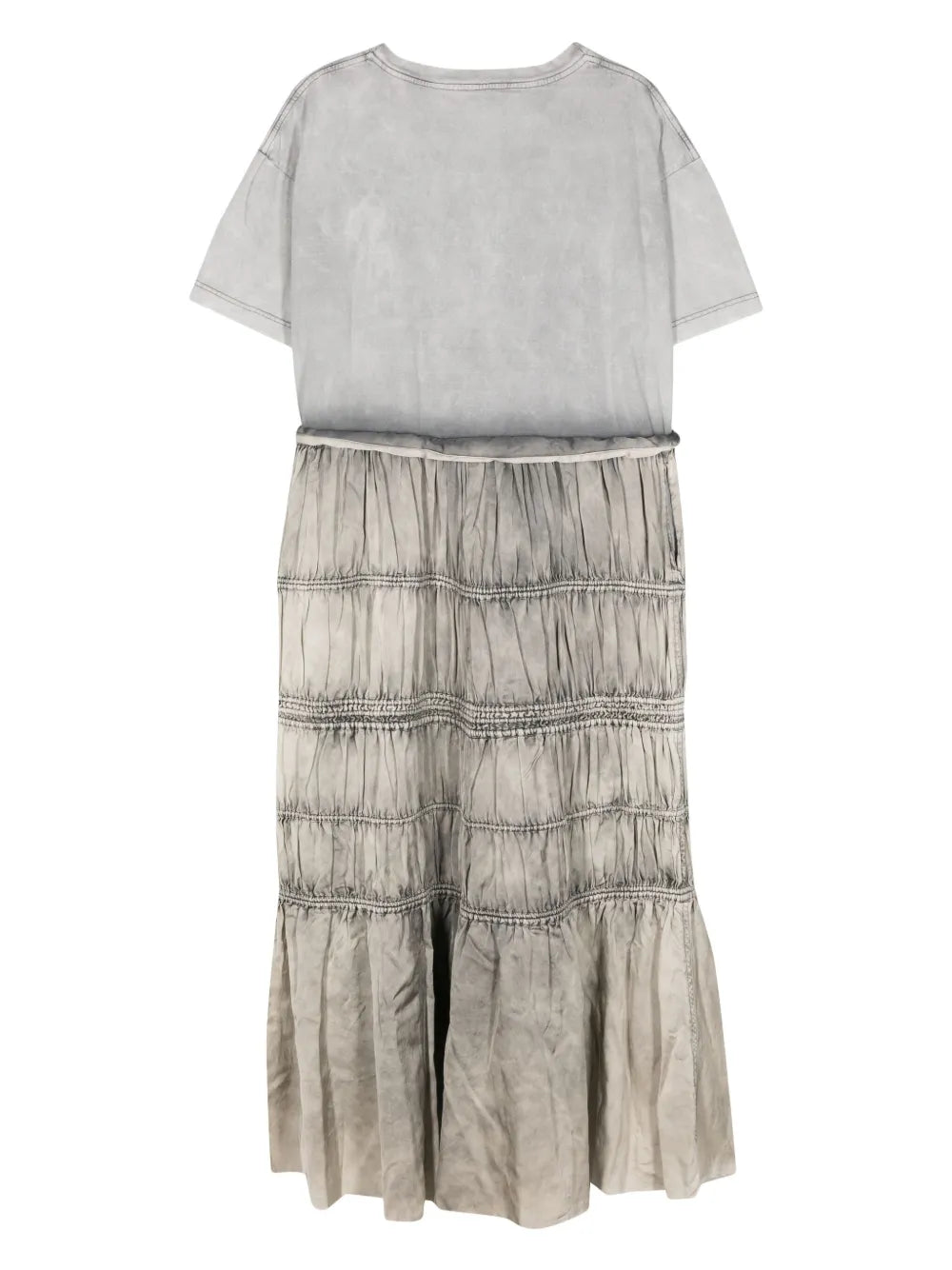 Ruched Cotton Midi Dress