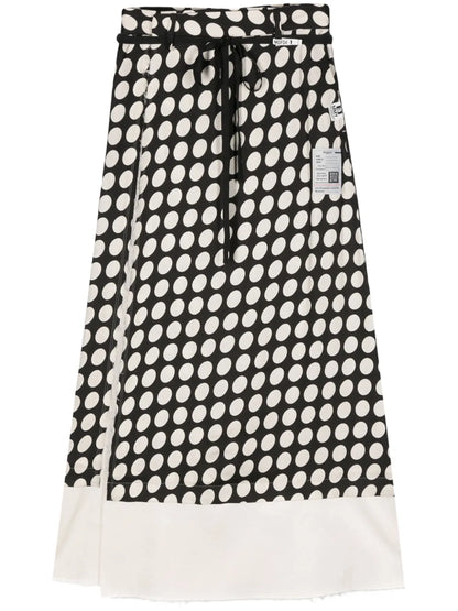 Polka-Dot Maxi Skirt