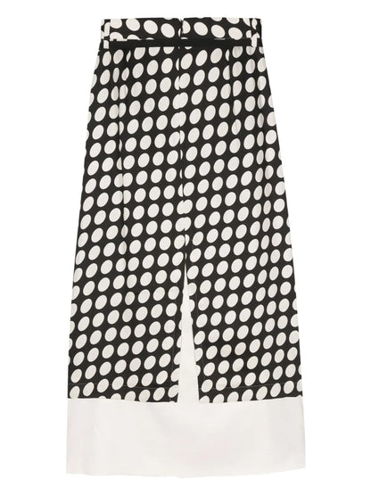Polka-Dot Maxi Skirt