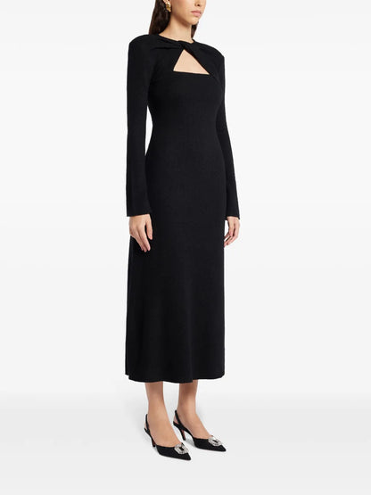 Knot-Detail Midi Dress