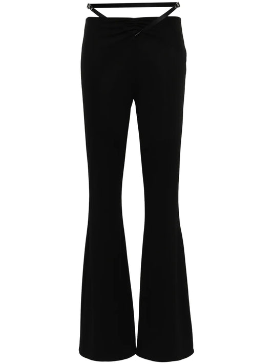 Belted Bootcut Trousers