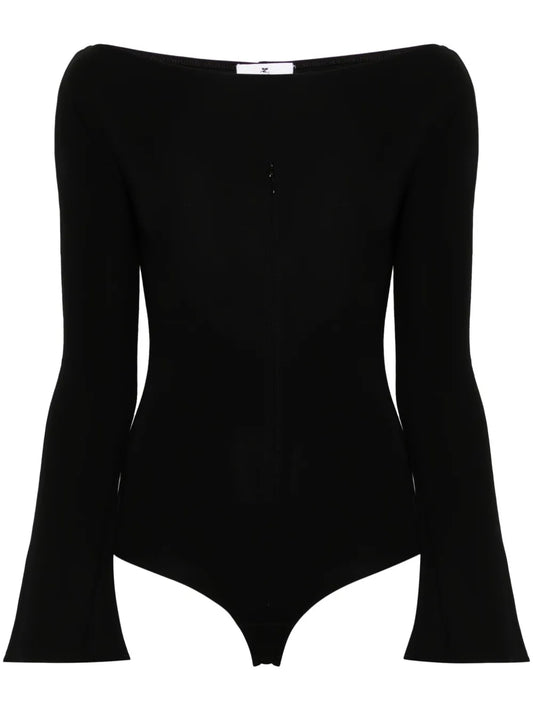 Zip-Detail Jersey Bodysuit