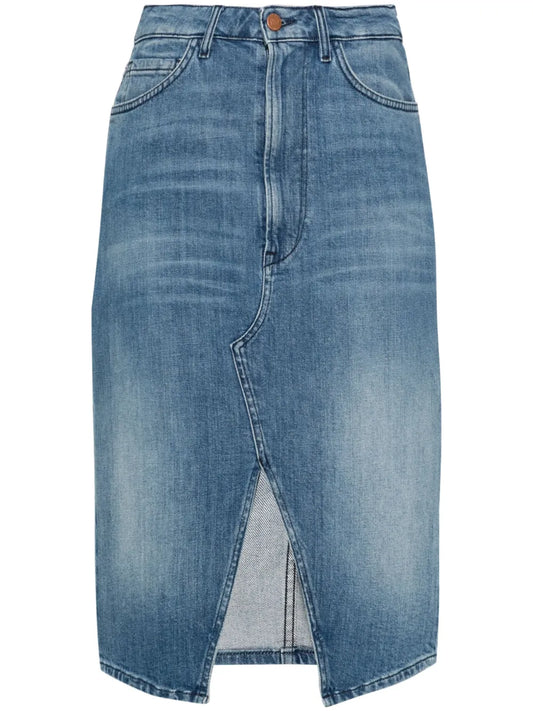 Elizabella Denim Midi Skirt