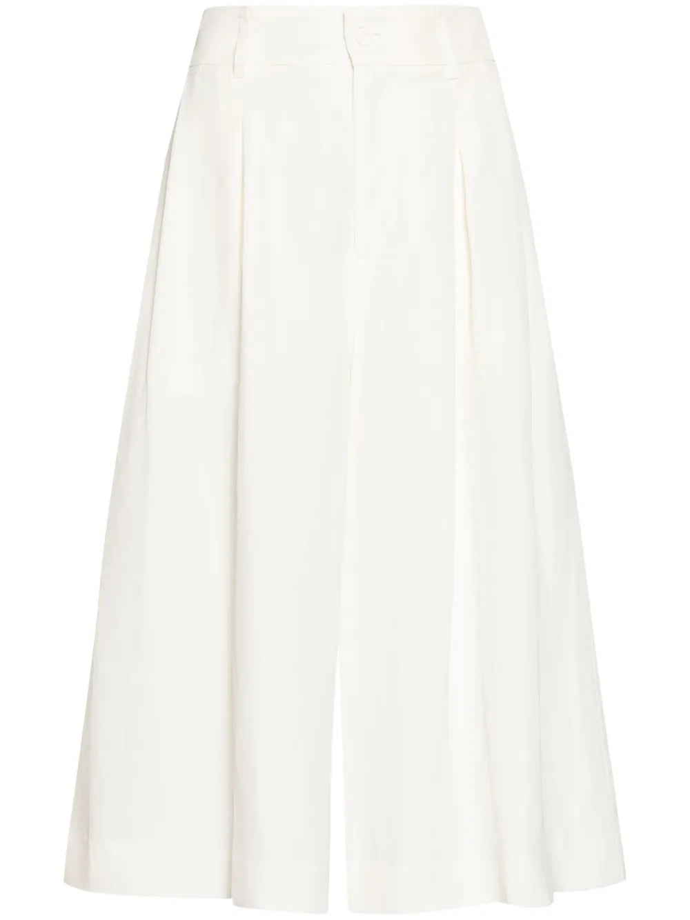 Pleated Below-Knee Shorts