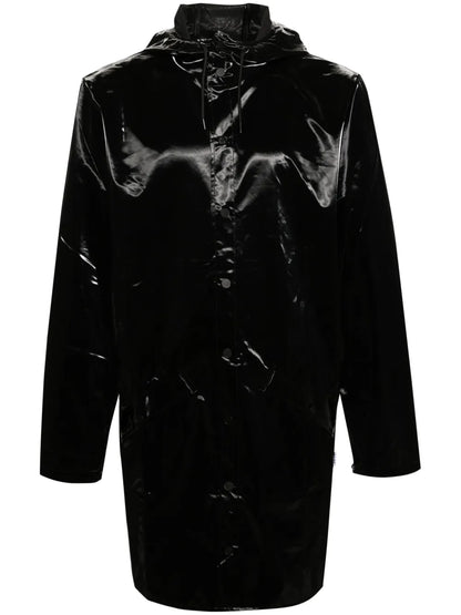 Coated Hooded Parka Coat