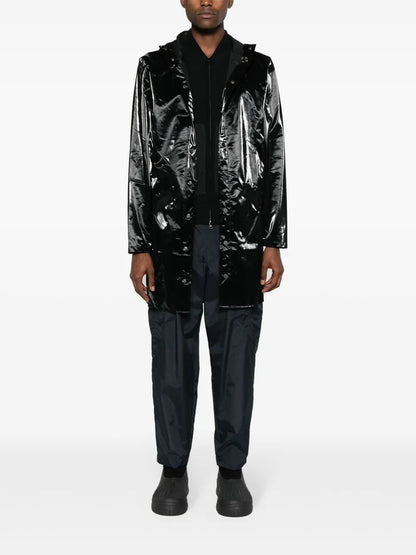 Coated Hooded Parka Coat