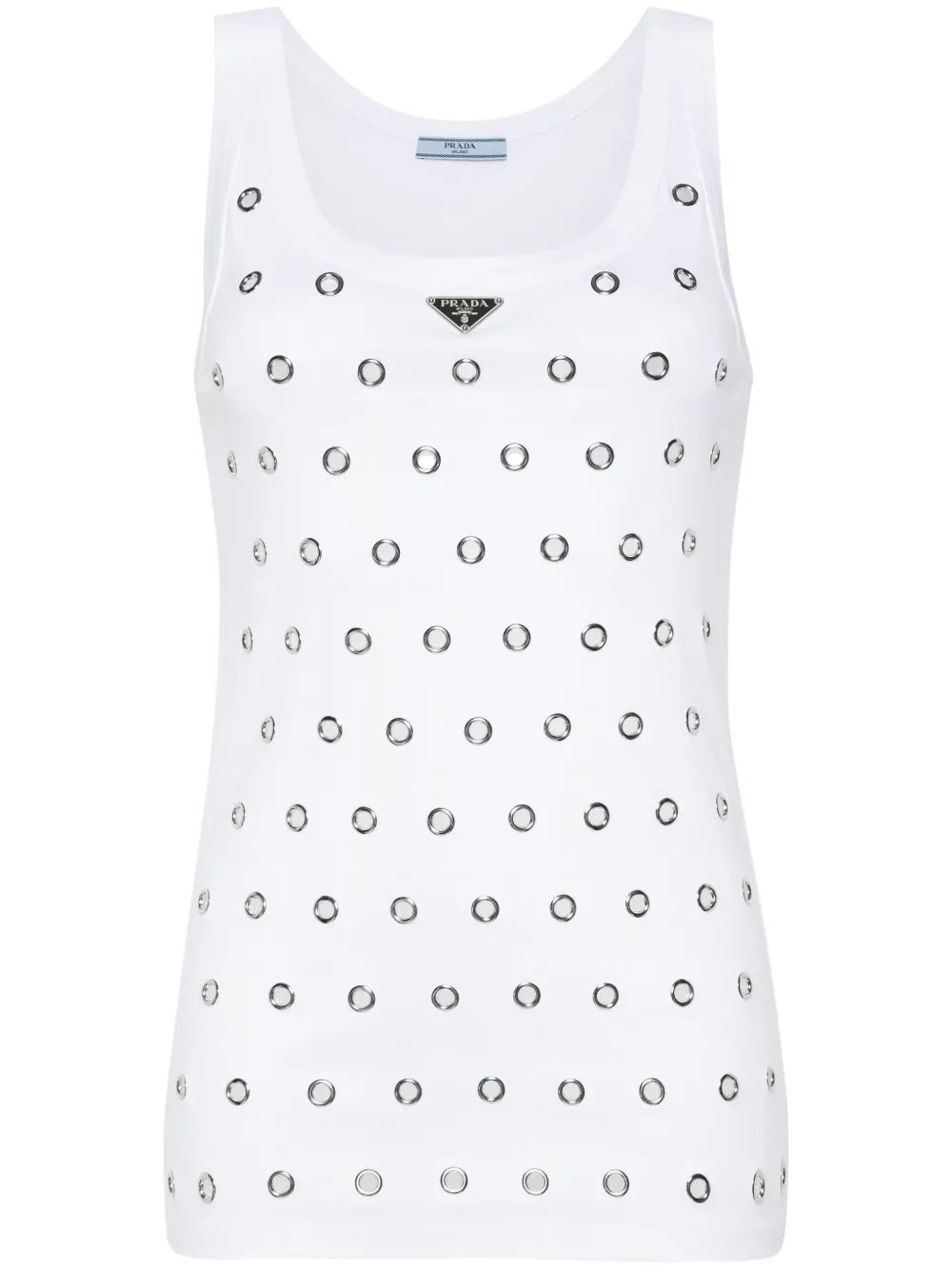 Triangle-Logo Eyelets Tank Top