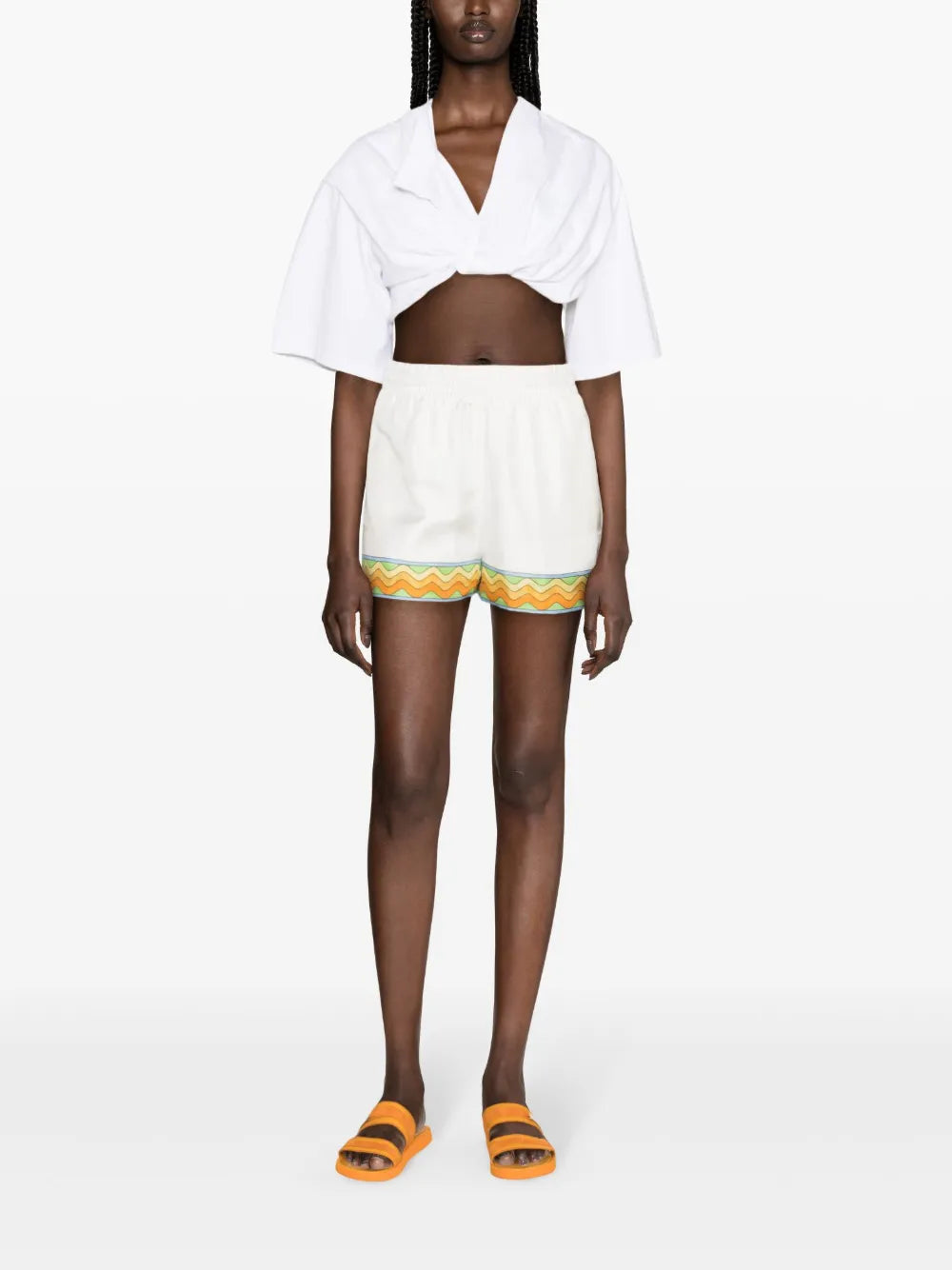 Afro Cubism Silk Shorts