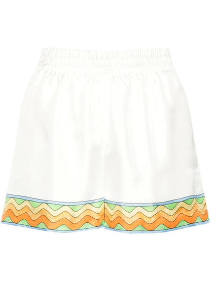Afro Cubism Silk Shorts