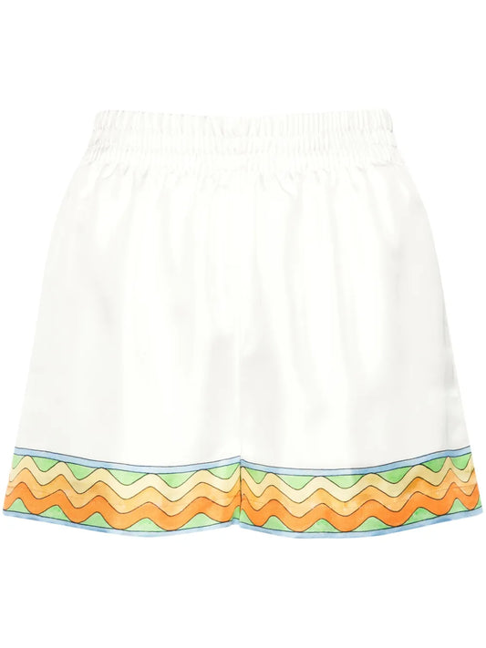 Afro Cubism Silk Shorts
