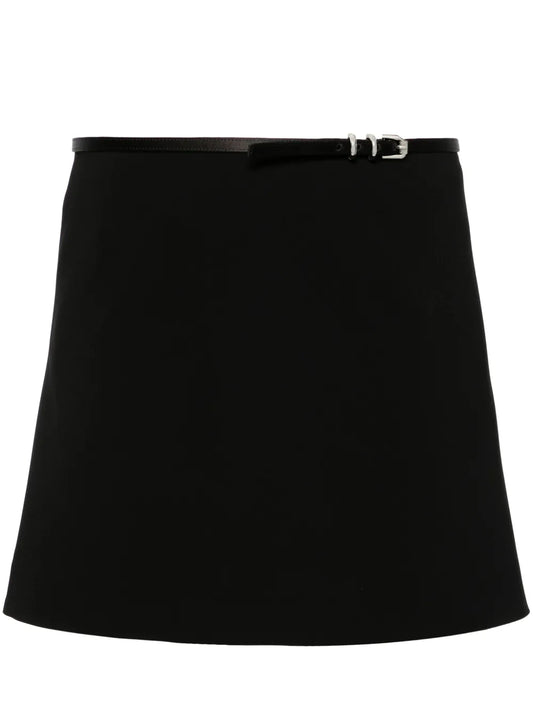 Belted Wrap Miniskirt