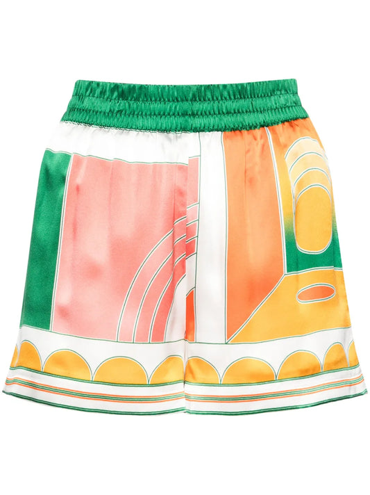 Summer Court Silk Shorts