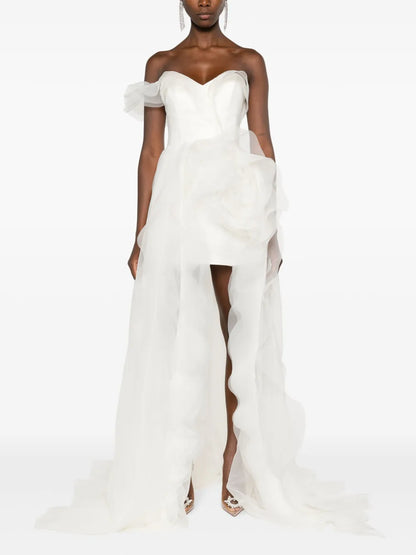 Asymetric Ruffled Gown