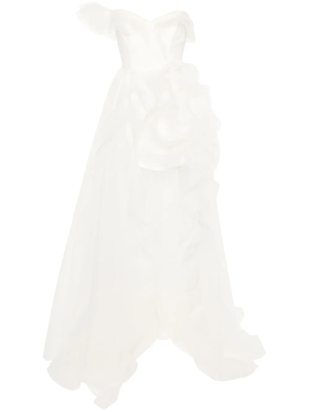 Asymetric Ruffled Gown