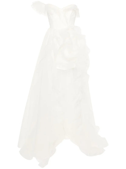 Asymetric Ruffled Gown
