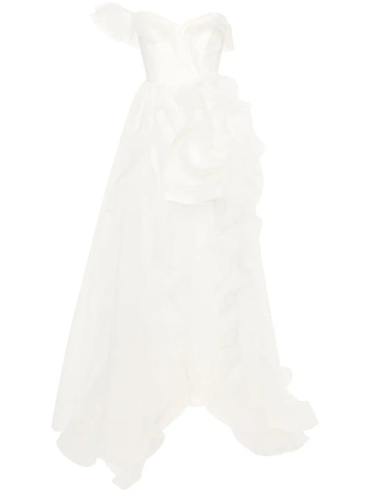 Asymetric Ruffled Gown