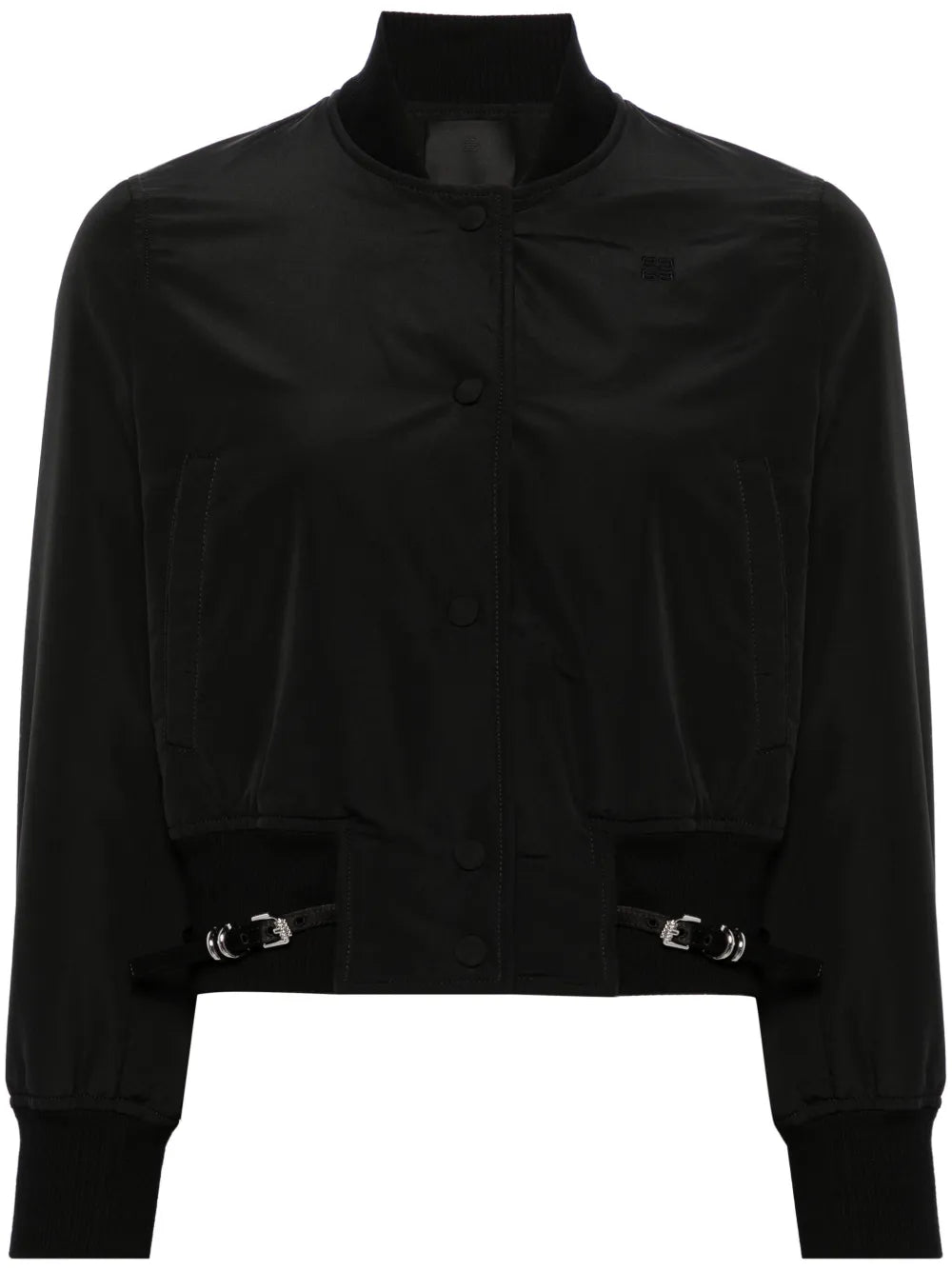 Buckle-Detail Bomber Jacket