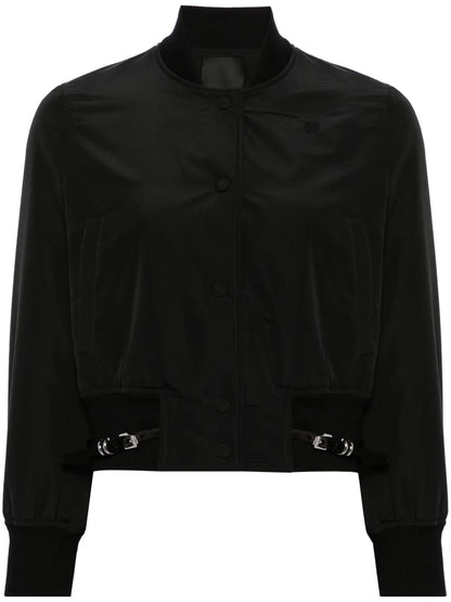 Buckle-Detail Bomber Jacket