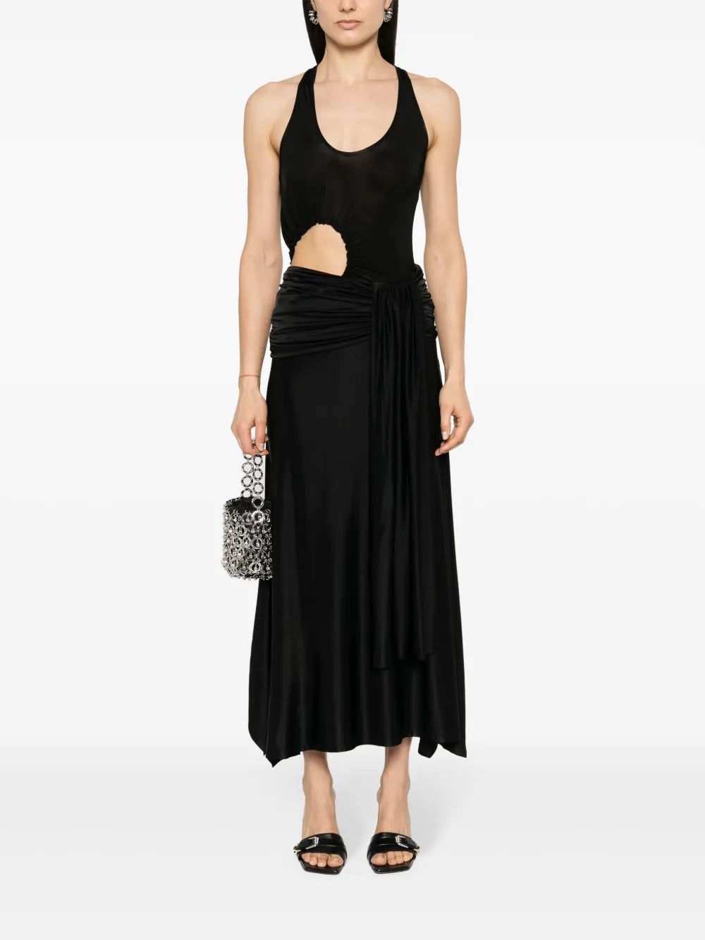 Drape-Detail Maxi Skirt