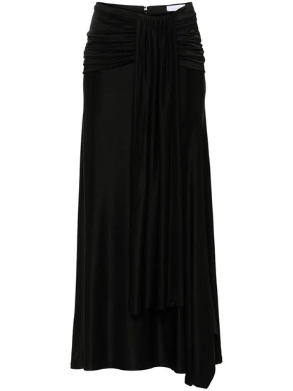 Drape-Detail Maxi Skirt
