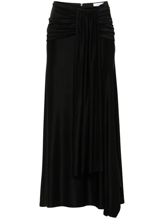 Drape-Detail Maxi Skirt