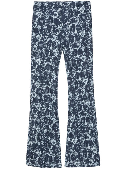 Flower Camo Flared Trousers