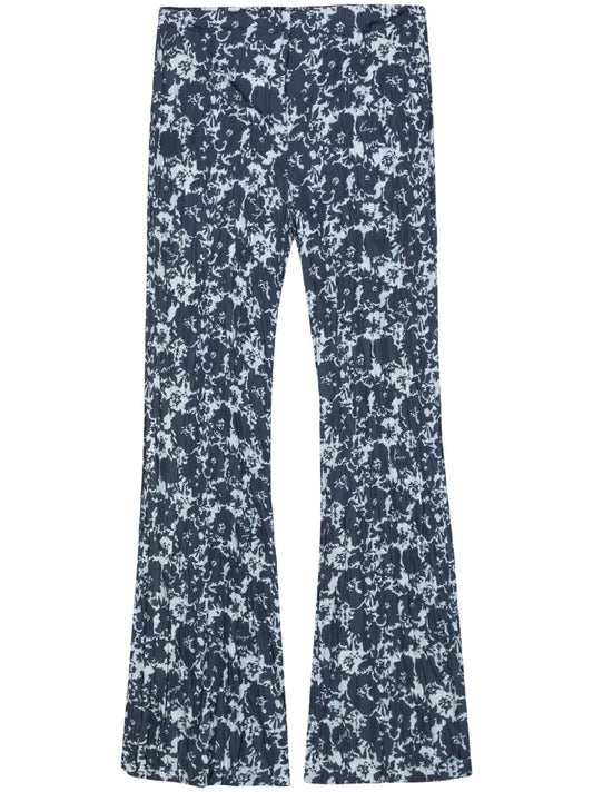 Flower Camo Flared Trousers