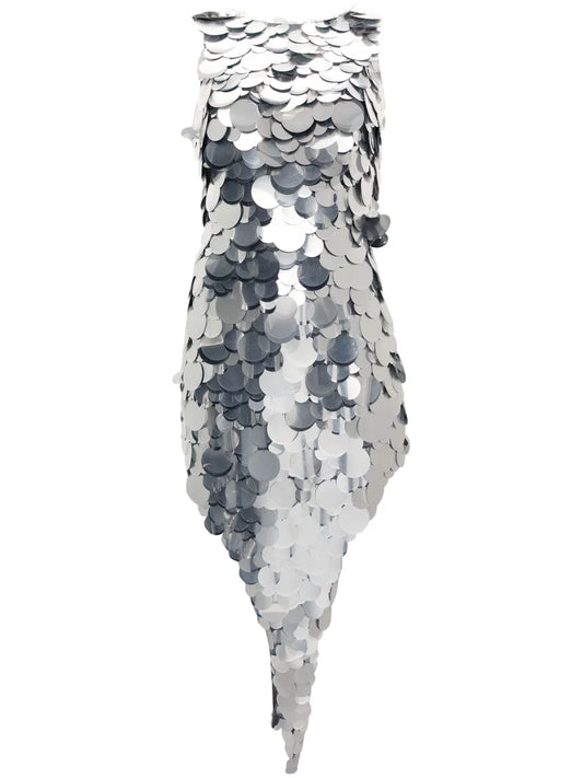Sequin-Embellished Midi Dress