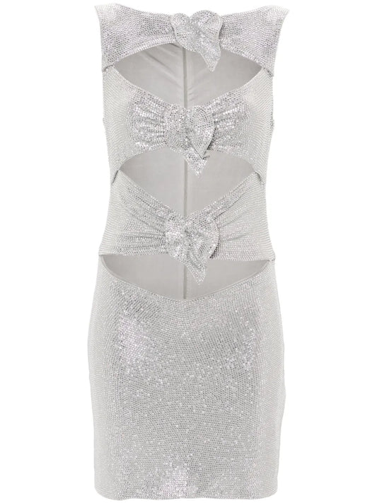 Rhinestone-Embellished Mini Dress