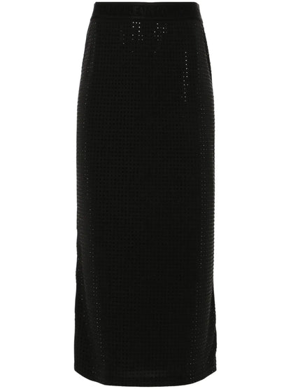 Crystal-Embellished Midi Skirt