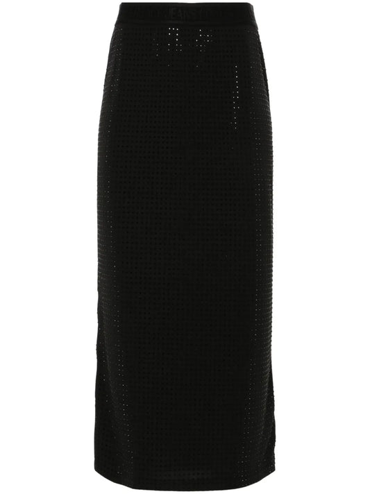 Crystal-Embellished Midi Skirt